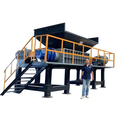 Scrap Metal / Food Waste / Steel Iron Filings/ Hydraulic Car Bicycle / Aluminum Engine Block Straw Double Shaft Shredder