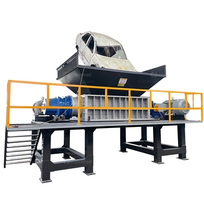 Scrap Metal / Food Waste / Steel Iron Filings/ Hydraulic Car Bicycle / Aluminum Engine Block Straw Double Shaft Shredder