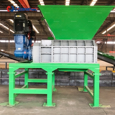 High Quality Automatic Scrap Car Tire Rubber Recycling Machine Double Shaft Low Price Motor Engine Core Scrap Metal Shredder