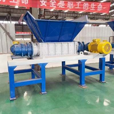 High Quality Automatic Scrap Car Tire Rubber Recycling Machine Double Shaft Low Price Motor Engine Core Scrap Metal Shredder