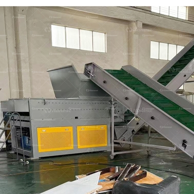 Industrial Single Rotor Shredder E-Waste Tires Textiles Robust Build Easy Maintenance Low Cost