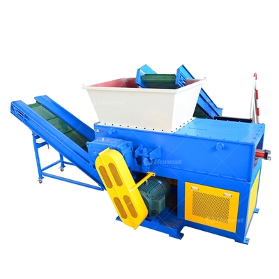 Industrial Single Rotor Shredder E-Waste Tires Textiles Robust Build Easy Maintenance Low Cost