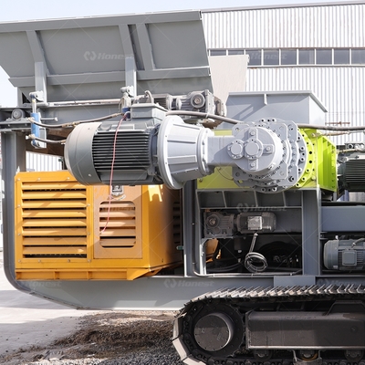 Factory Sales Double Shaft Shredder Waste Metal Crawler Mounted Shredding Equipment Tracked Mobile Shredder