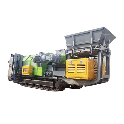 E-waste Crusher Mobile Scrap Metal Shredder Timber Wood Pallet Tracked Mobile Waste Shredder