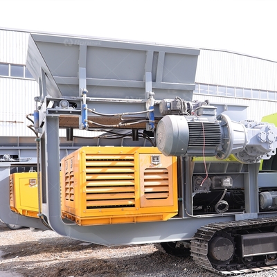 High Capacity Crawler Mounted Shredding Equipment Mobile Construction Waste Car Shredder Tracked Mobile Waste Shredder
