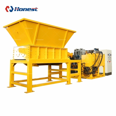 Hydraulic Type Scrap Bicycle Car Motor Tyre Two Shaft Metal Shredder Machine Scrap Metal Recycling Shredder