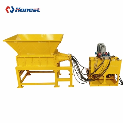 Hydraulic Type Scrap Bicycle Car Motor Tyre Two Shaft Metal Shredder Machine Scrap Metal Recycling Shredder