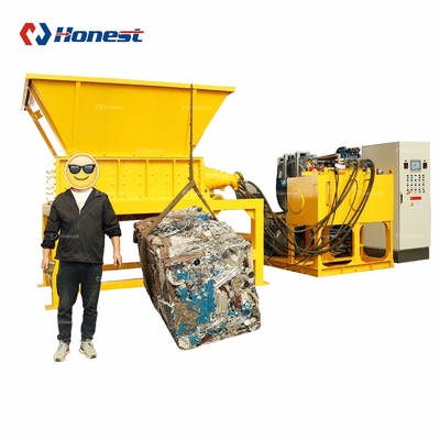 Hydraulic Scrap Metal Recycling Crusher Shredder Machine Automatic with Double Shaft Design Waste Liner Shredding