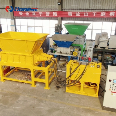 Hydraulic Scrap Metal Recycling Crusher Shredder Machine Automatic with Double Shaft Design Waste Liner Shredding